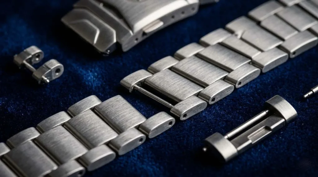 smartlet one titanium edition modular watch strap material and build quality detail.