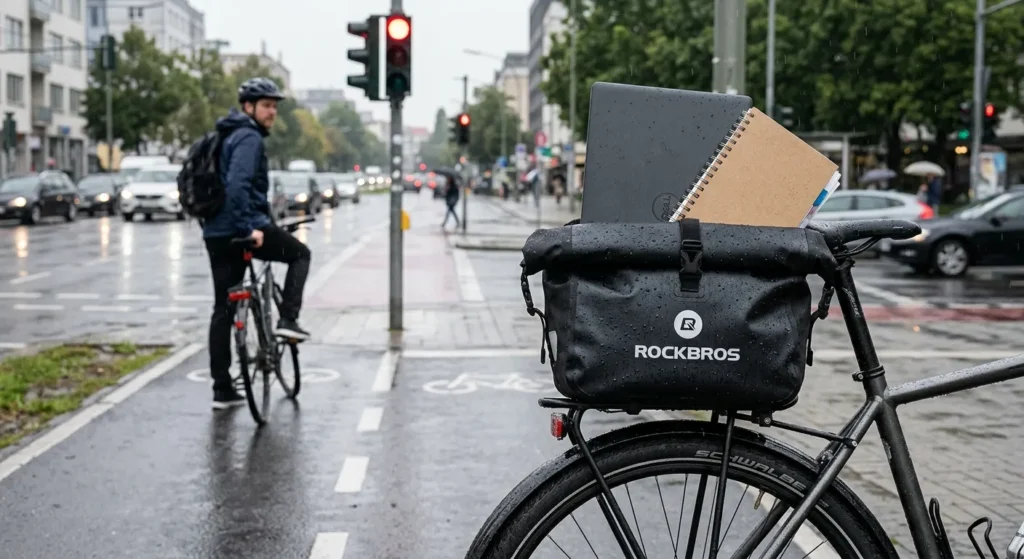 rockbros-wasserdichte-fahrradtasche-mit-laptop-bei-regen