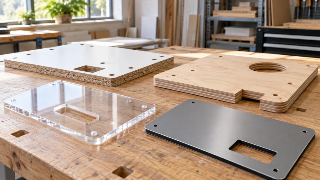 maßgefertigte platten aus holz acrylglas und beschichteten werkstoffen mit bohrungen und ausschnitten